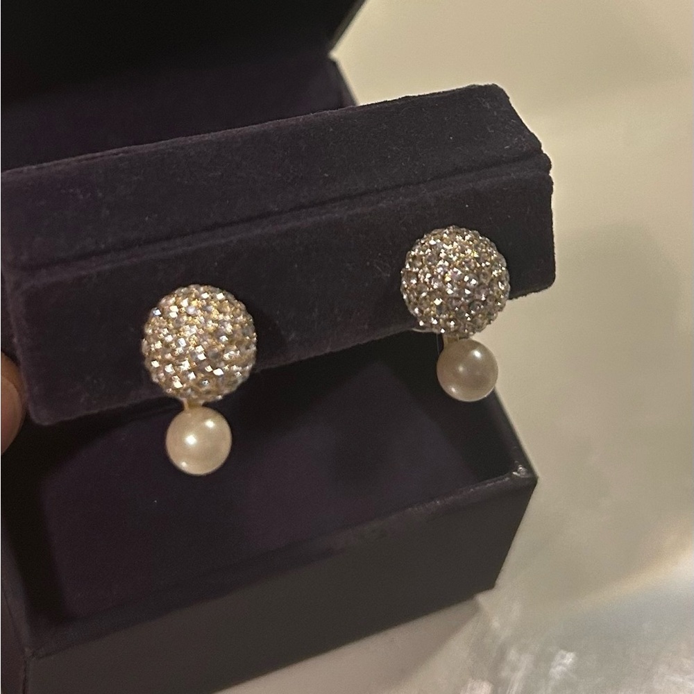 Kate Spade Gold and Pearl Stud Earrings - Picture 6 of 7